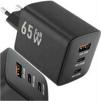 Greitasis įkroviklis 65W QC 4.0 PD GaN USB 2x USB-C Universal Cube