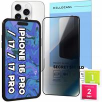 Grūdintas stiklas iPhone 16 Pro / 17 / 17 Pro (Anti-Spy)