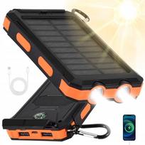 Išorinė baterija 26800mAh su saulės įkrovimu ir apsauga nuo perkrovimo