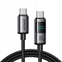 USB-C laidas, 100W įkrovimas ir duomenų perdavimas, 1,2 m su ekranu