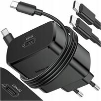 Greitasis įkroviklis 45W GaN USB-C PD 3.0 QC 3.0 su laidu