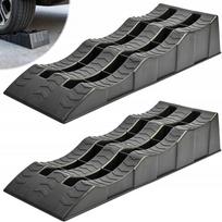 Plastikinės automobilių rampos, 2 vnt., iki 2000 kg, 61 x 21 x 12 cm, 3 laipsnių