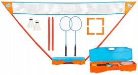 Badmintono rinkinys su tinklu, smiginiu, sulankstomas lagaminėlyje GET&GO 5in1