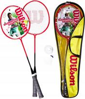 Badmintono rinkinys WILSON HYPER 6000, 2 raketės, plunksnelės, dėklas