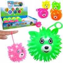 Sensorinis švytintis meškiuko kamuoliukas su spygliais, 6,5 cm, squishy