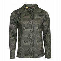 Vyriški apsauginiai marškinėliai su gobtuvu Vision Bamboo Bug UV Hoodie Camo V3053-XXL