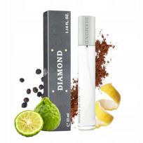 Vyrų parfumuotas vanduo Diamond Man, bergamotė, kakava, gintaras, kedras, 33 ml