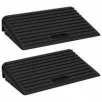 Guminis neslystantis borto rampos kilimėlis, juodas, 50x30x11 cm, 10 t