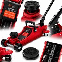Žemas automobilinis domkratas LIFT FROG 3T su 360° rankena ir guminiu padu
