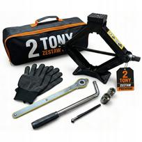 Trapezoidinis keltuvas automobiliui 2T 12-41 cm, ratų keitimo rinkinys