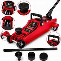 Žemas automobilinis keltuvas LIFT FROG 3T, 85–480 mm, su guminiais padukais, 360° rankena