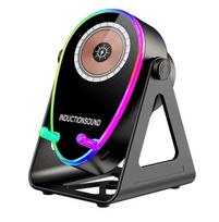 Bluetooth kolonėlė 5in1 su LED, telefono laikikliu, indukcine įkrove, powerbank, USB-C, RGB