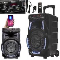 Bluetooth karaoke garso kolonėlė, 40 W RMS, su mikrofonu, LED, nuotolinio valdymo pultu