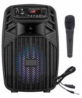 Nešiojama 400W Bluetooth karaokė kolonėlė su USB, FM ir mikrofonu