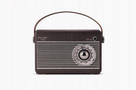 Radijo imtuvas su Bluetooth garsiakalbiu 5V AUX USB-C juodas Smukee Vintage