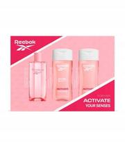 Tualetinis vanduo Reebok Activate Your Senses Woman 100 ml, dušo gelis 250 ml, kūno losjonas 250 ml