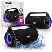 Bluetooth kolonėlė 60W TWS LED IPX5 radijas USB AUX VIVAX BS-261