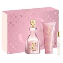 Rinkinys Jimmy Choo I Want Choo With Love: parfumuotas vanduo 100 ml, kūno losjonas 100 ml, mini parfumuotas vanduo 7.5 ml