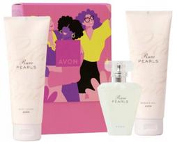 Kosmetikos rinkinys AVON Rare Pearls, 3 vnt., dovanų dėžutėje