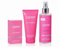 Moters kvepalų rinkinys ESPRIT Pink Moments 20 ml + gelis 100 ml + dulksna 250 ml
