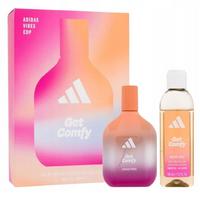 Parfumuotas vanduo Adidas Vibes Get Comfy 100 ml ir dušo gelis 100 ml dovanų rinkinys