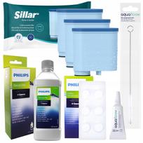 Filtras Sillar 3x Philips kavos aparatui, Philips nukalkinimo tabletės, tepalas