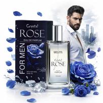Vyrų parfumuotas vanduo Melitis Crystal Rose su rožių aliejumi, 30 ml