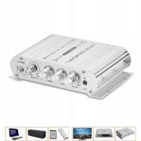 Mini HiFi garso stiprintuvas 80W, 12V, aliuminis, stereo