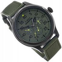 Vyriškas laikrodis TIMEX TW4B31000 Expedition, žalias, Multidata dirželis