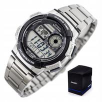 Vyriškas laikrodis Casio AE-1000WD, datos rodymas, žadintuvas, chronometras, su dėžute ir graviravimu
