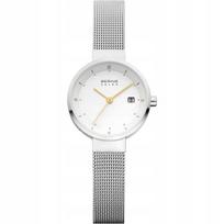 Moteriškas laikrodis Bering Solar, sidabrinis, 26 mm