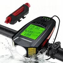 Priekinis ir galinis LED dviračio žibintas su USB įkrovimu