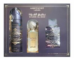 Parfumuotas vanduo, deospray ir plaukų dulksna Lattafa Badee Al Oud Amethyst