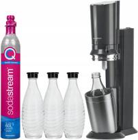Vandens prisotinimo aparatas Sodastream Crystal 3.0 juodas, 3 buteliai, dujų balionėlis