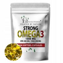 Omega-3 stiprios riebalų rūgštys, 100 laukinių ančiuvių, 500 EPA, 250 DHA