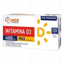 Vitaminas D3 4000 IU kapsulės, 120 vnt., DOZ, 75+ amžiaus žmonėms