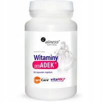 Vitaminų kompleksas Aliness Pro ADEK MK-7, 60 kaps.