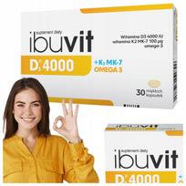 Maisto papildas IBUVIT D3 4000IU + K2 MK-7 + Omega-3, 30 kaps.