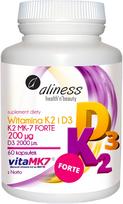 Vitaminai Aliness K2 + D3 K2MK7 Forte 200 µg su Natto ir D3 2000