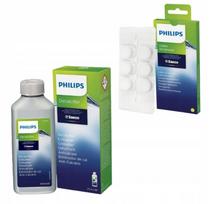 Tabletės ir Philips Saeco nukalkinimo skystis