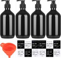 Plastikiniai 500 ml šampūno dozatoriai, 4 vnt.