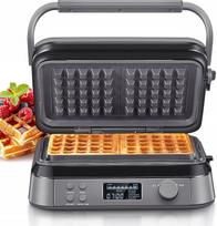 Vaflių keptuvė 1600W, dviguba, belgiškiems vafliams, su REEMIX ekranu