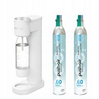 Vandens prisotintuvas PushAir Dafi baltas/sidabrinis, 2x CO2 kapsulės, butelis 0,7 l