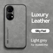 For Huawei P50 Pro Case Luxury Leather TPU Soft Frame Phone Case For Huawei P 50 P50Pro Car Magnetic Holder Protect Back Cover For P50