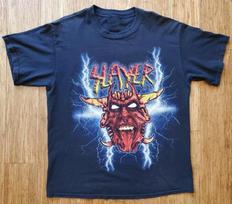 NEW 1999 Slayer T-Shirt Size S-5XL Diabolus In Musica Winterland Reprint Unisex T-Shirt L gray