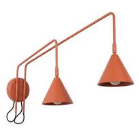 Sollux Lighting sieninis šviestuvas Nox 2, raudonas