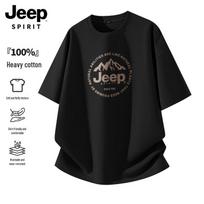 JEEP SPIRIT Men's Mountain Range Print Cotton T-Shirt 2XL