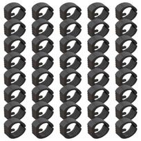 40Pcs Plastic Office Chair Leg Pad Covers Tube Clamp NonSlip Floor Glides Tubing Caps Cover Chair Feet Wrap Pad