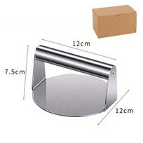 Grill Press Stainless Steel Smash Burger Press No Rust Round Stainless Steel Grill Press Burger Smasher Professional Cooking gray
