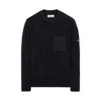Stone Island Logo Patch Sweater Black Men Tops 7715523D2-V0029 M